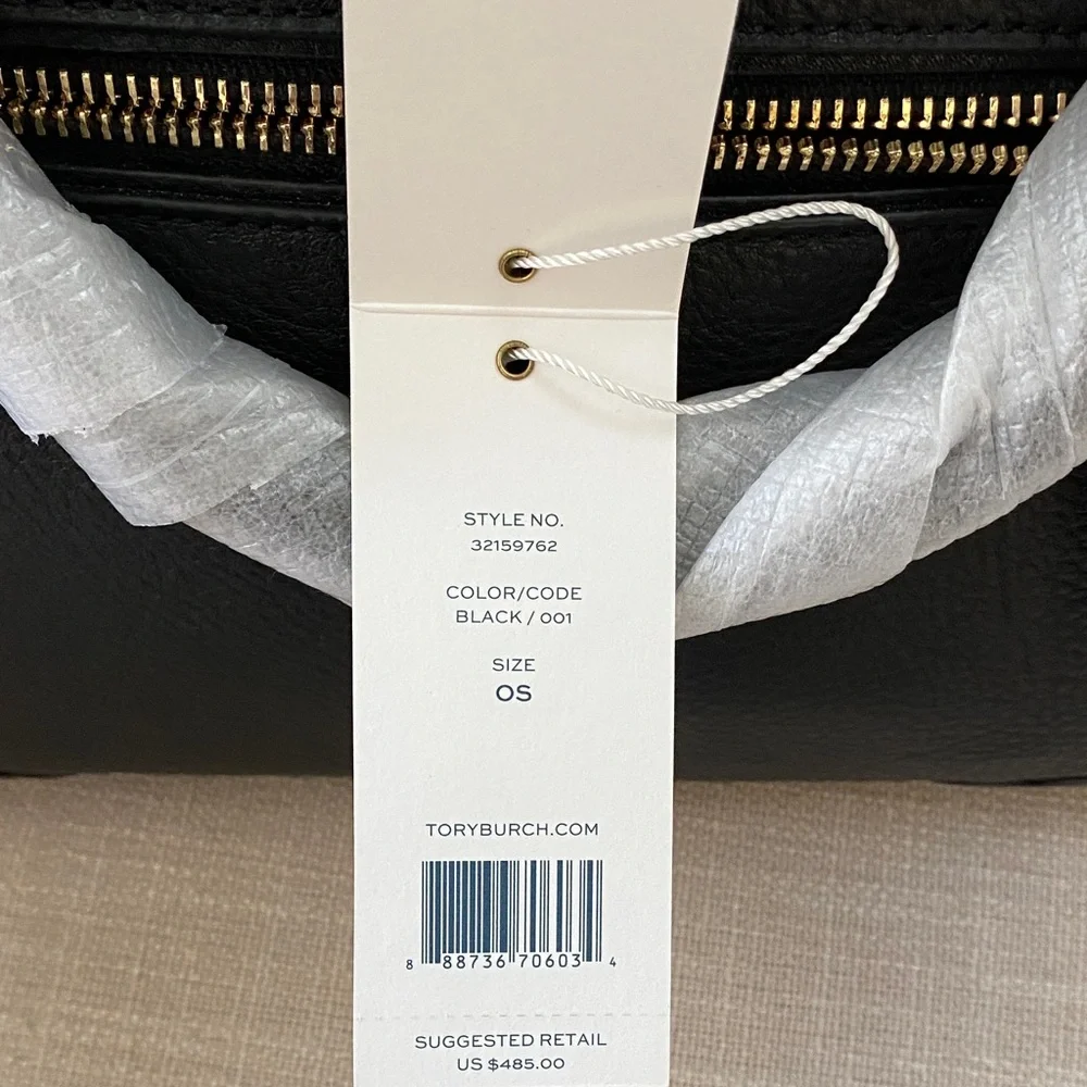 Tory Burch Black Leather Small Frances Satchel with Crossbody Strap NWT - Picture 7 of 8